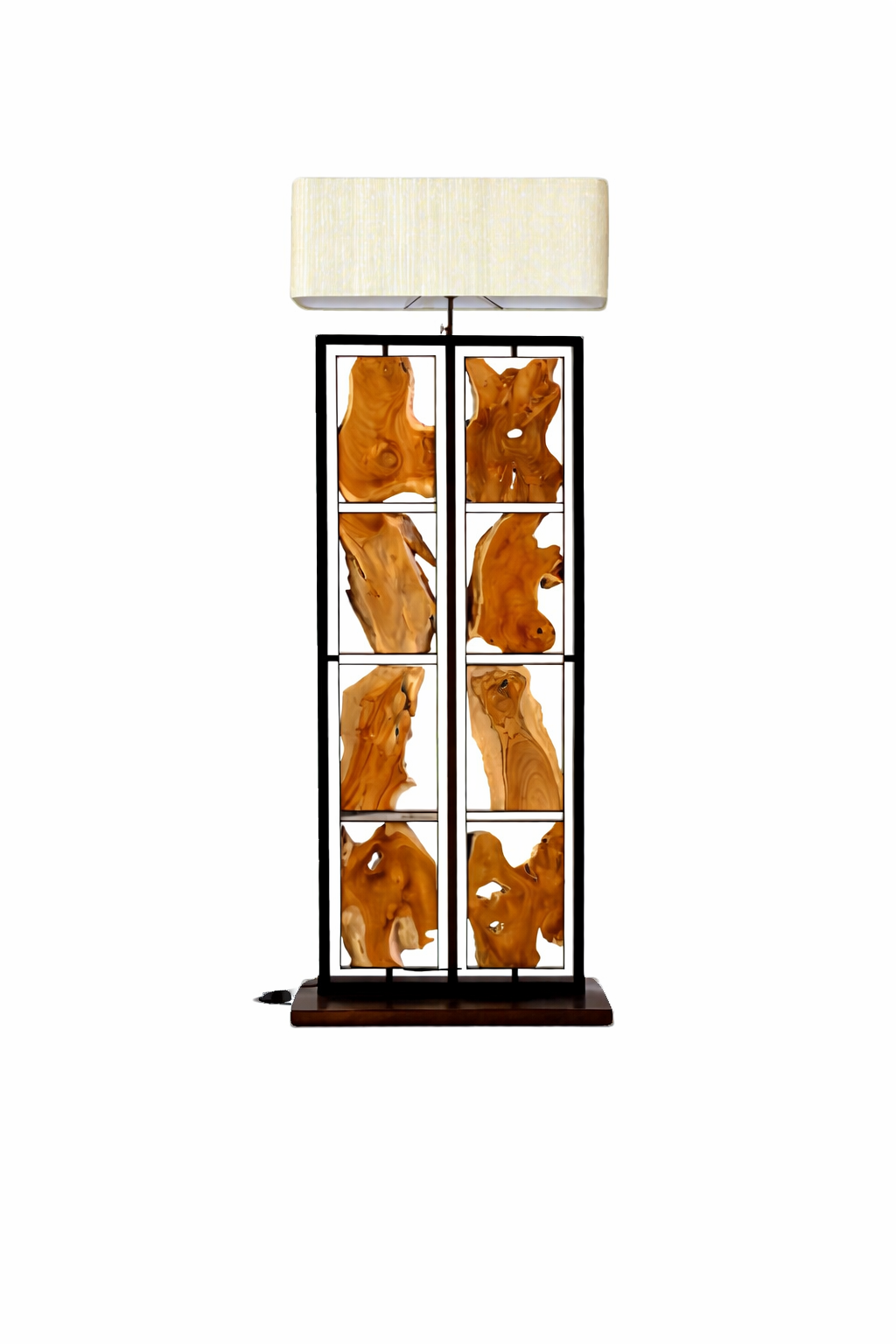 Stehlampe Teakholz RUBIX | Höhe 170 cm