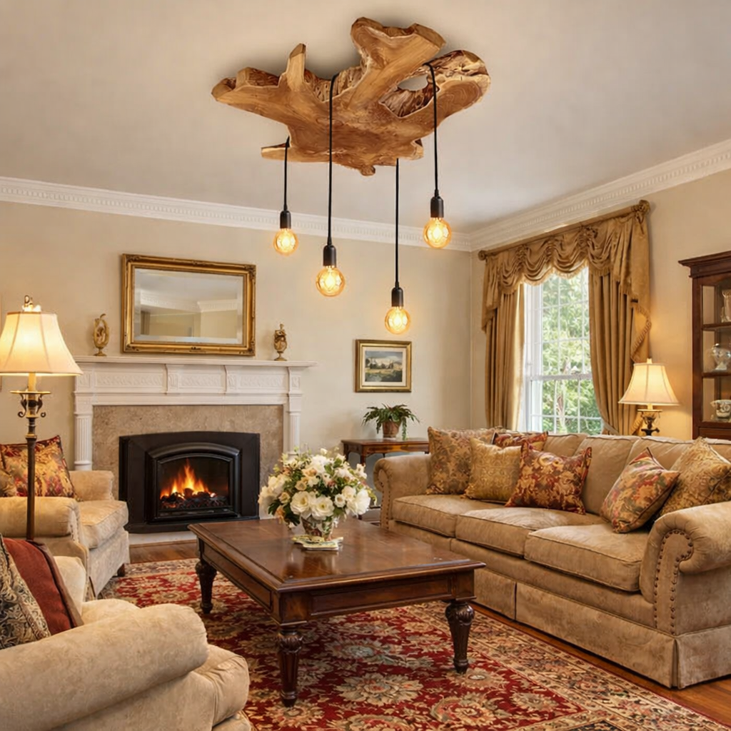 NATURA Baumscheibe Deckenlampe mit 4 Fassungen