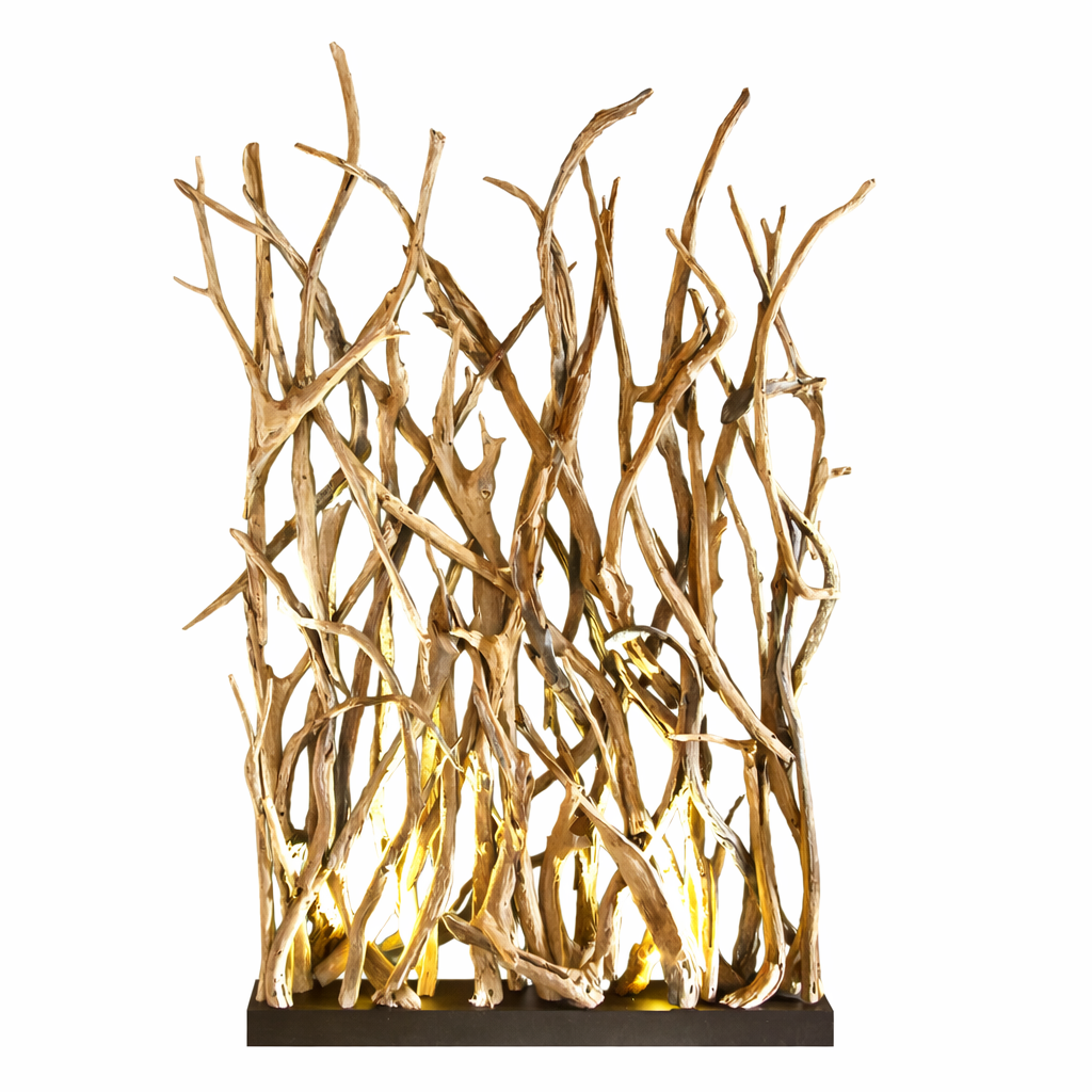 Design Raumteiler BLUMA mit Beleuchtung im Sockel