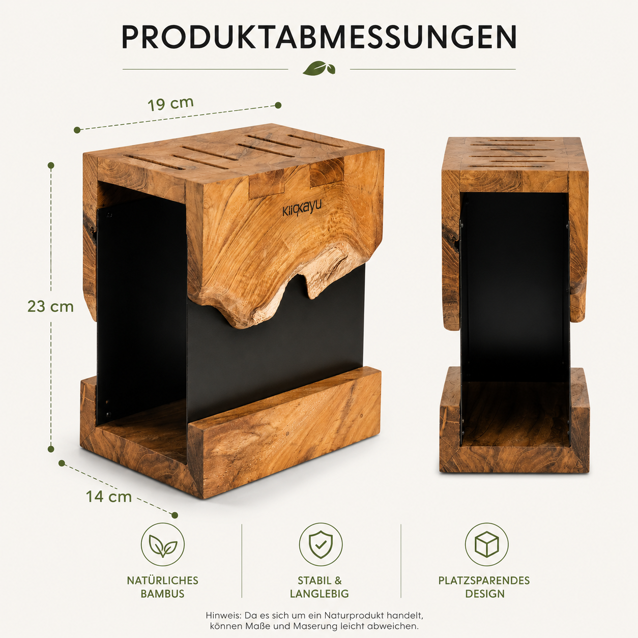 Messerblock Bambus, unbestückt