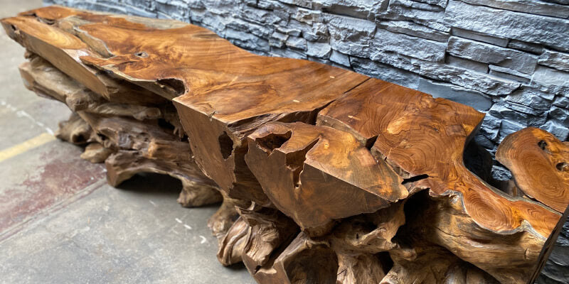 Wurzelholz Möbel vor Ort besichtigen