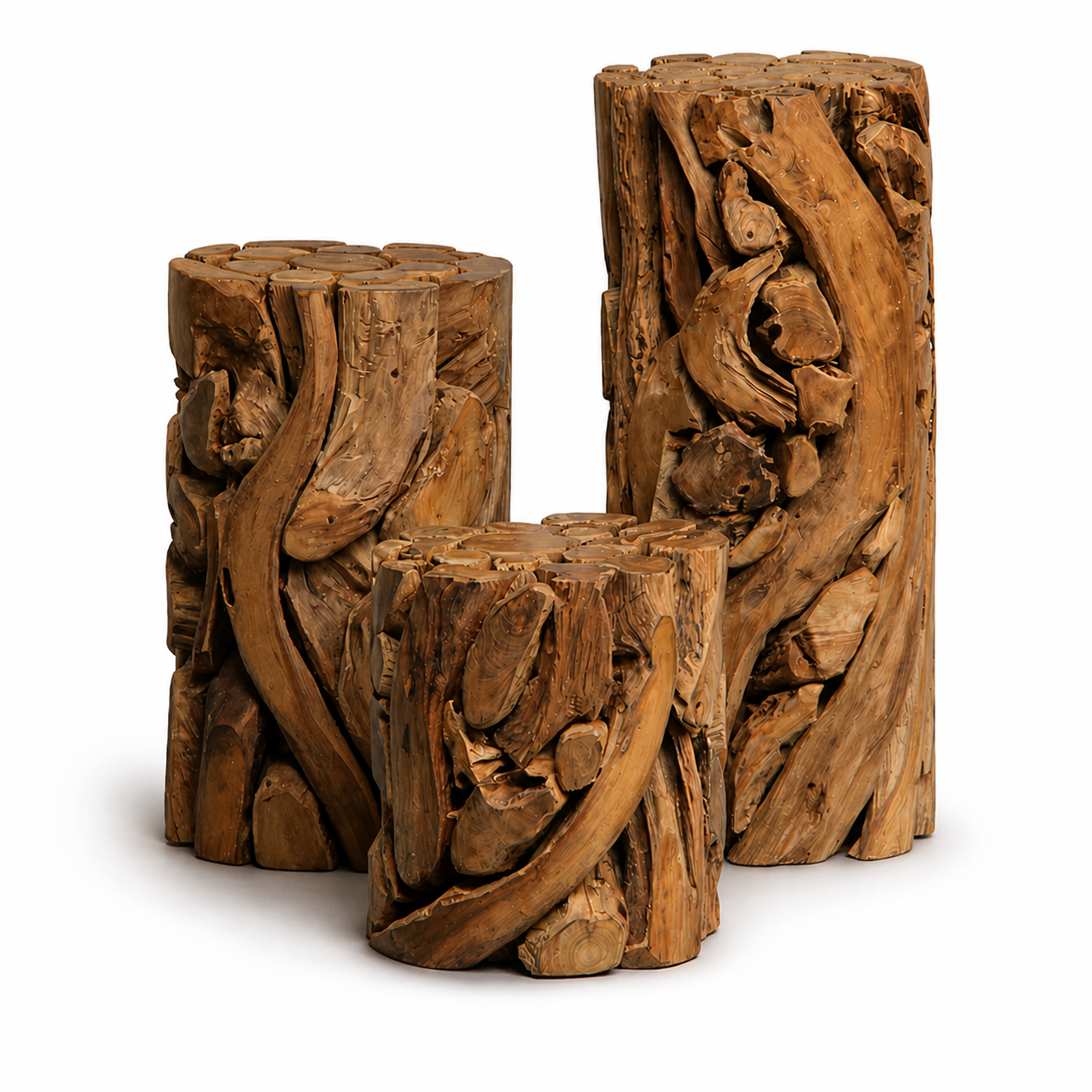 Teak Holz Säule XILON rund