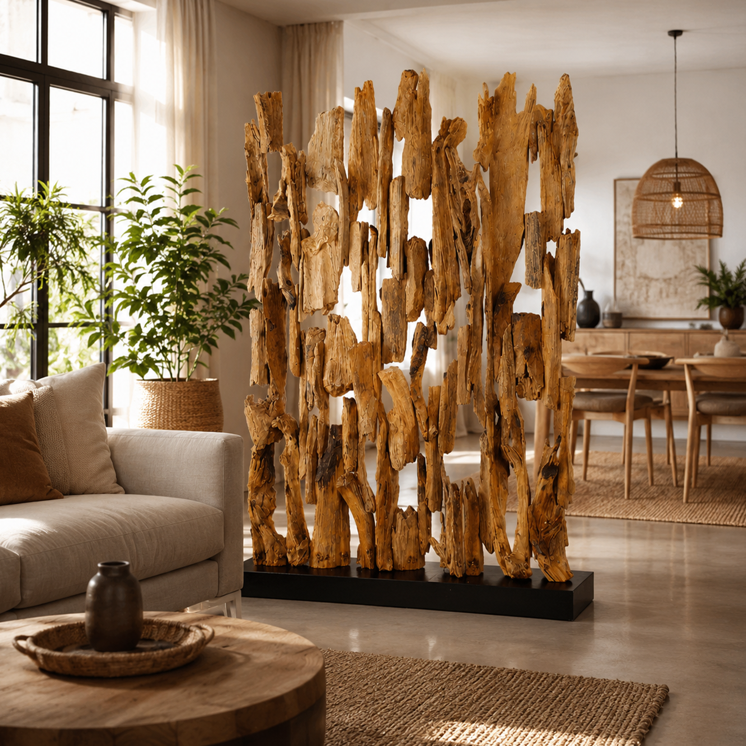 BELMIRO Design Holz Raumteiler Breite +-130 cm