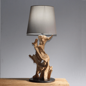 Wurzelholz Tischlampe