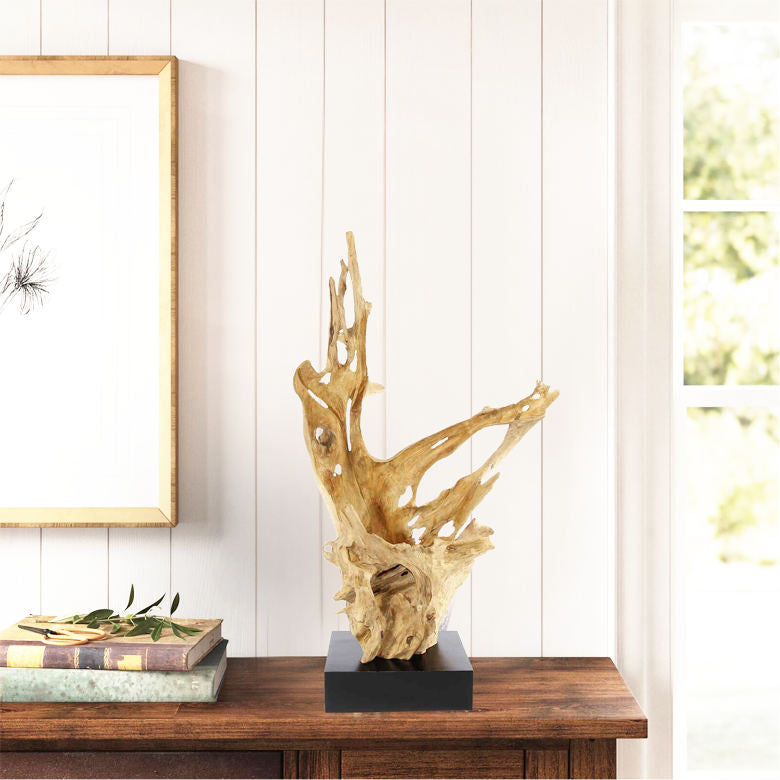 Treibholz Tischlampe KRYTON Höhe 80 cm