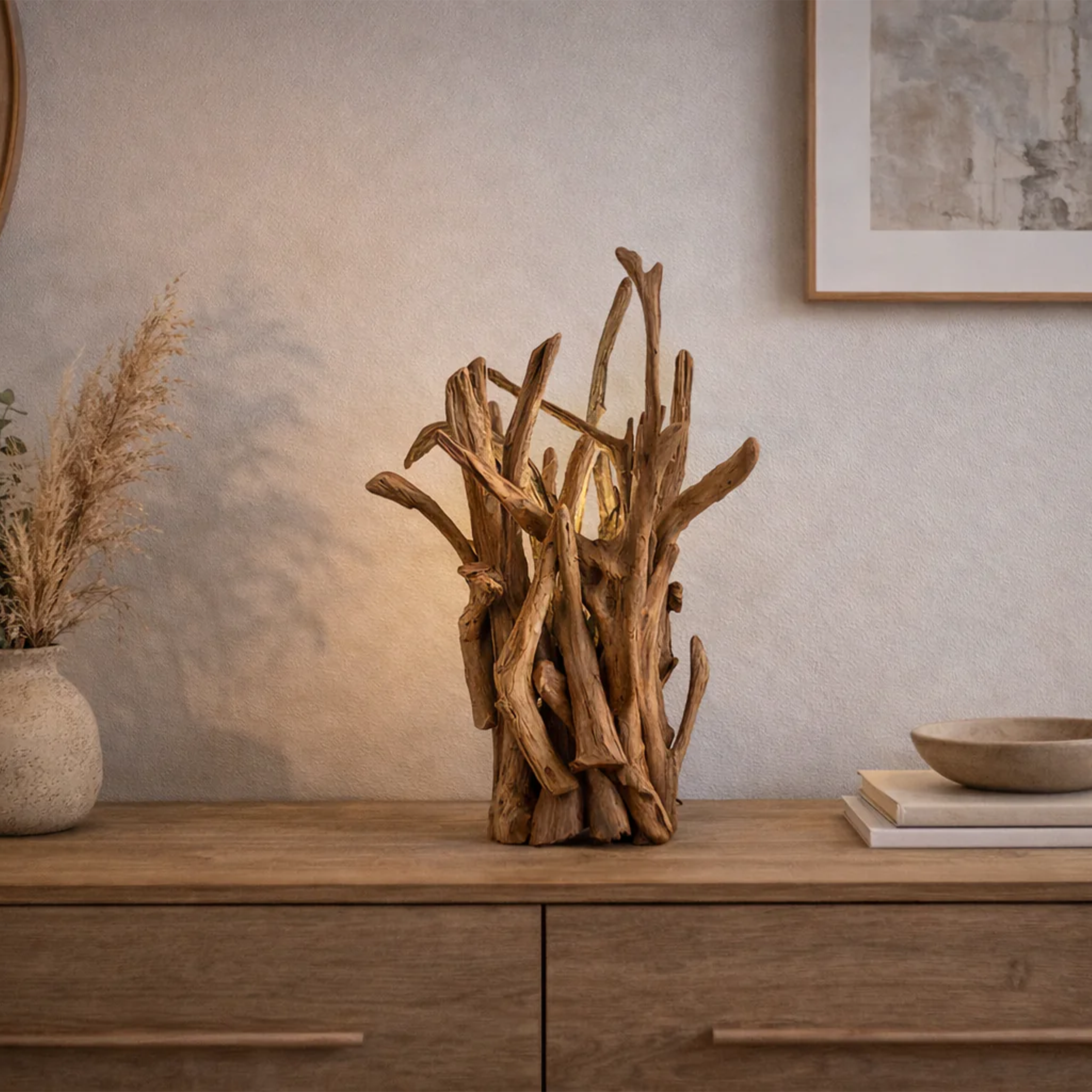 Treibholz Tischlampe ACE Höhe 60 cm