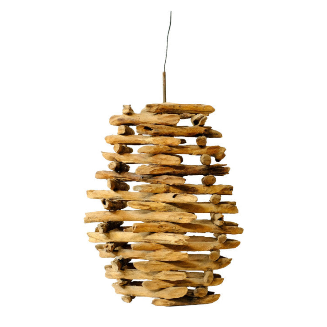 Detail Holz Deckenlampe