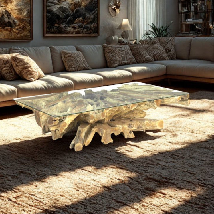 Wurzelstock Tisch Wohnzimmer von Exotischerleben