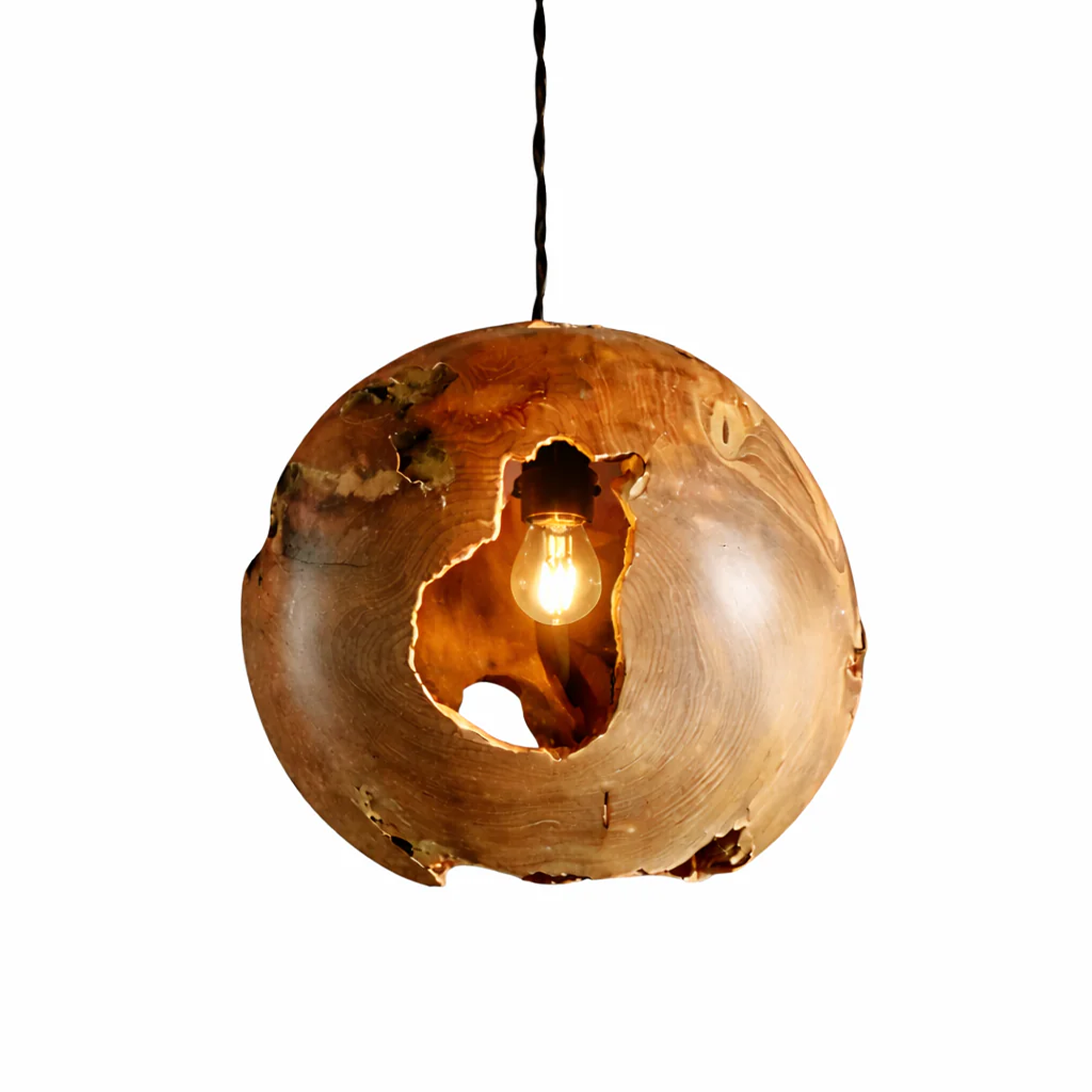 Wurzelholz Deckenlampe GEO