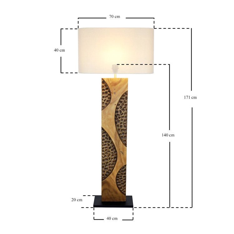 Dřevěná lampa exotický život