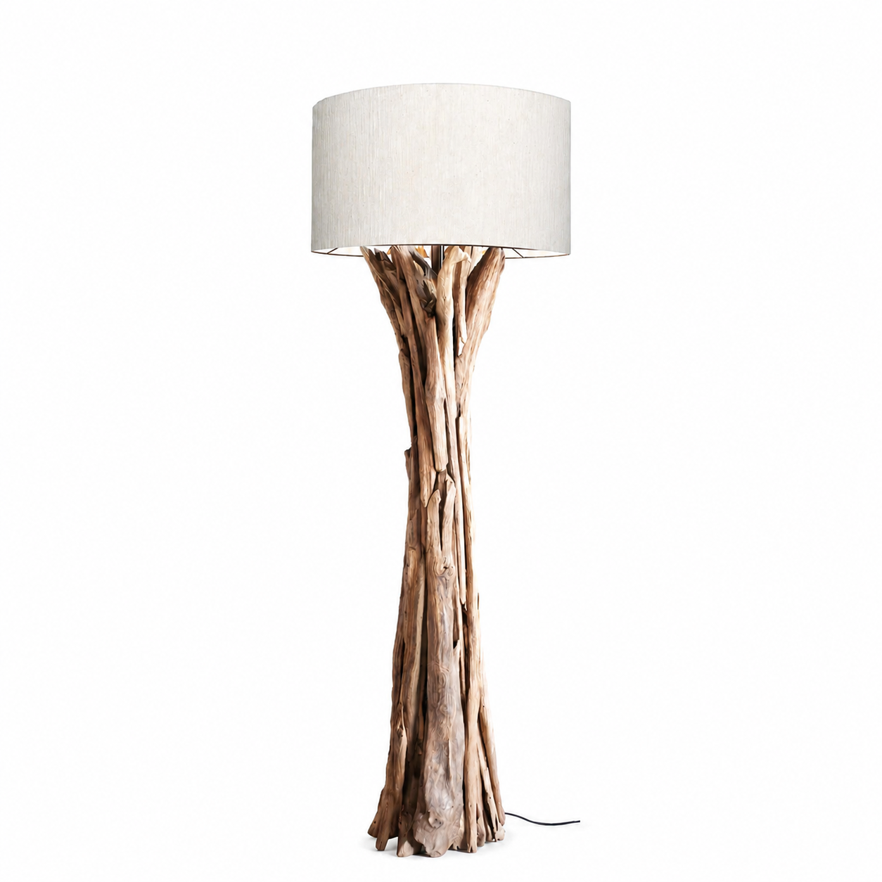 Treibholz Stehlampe Quinton Lampenschirm Natur / 195 cm