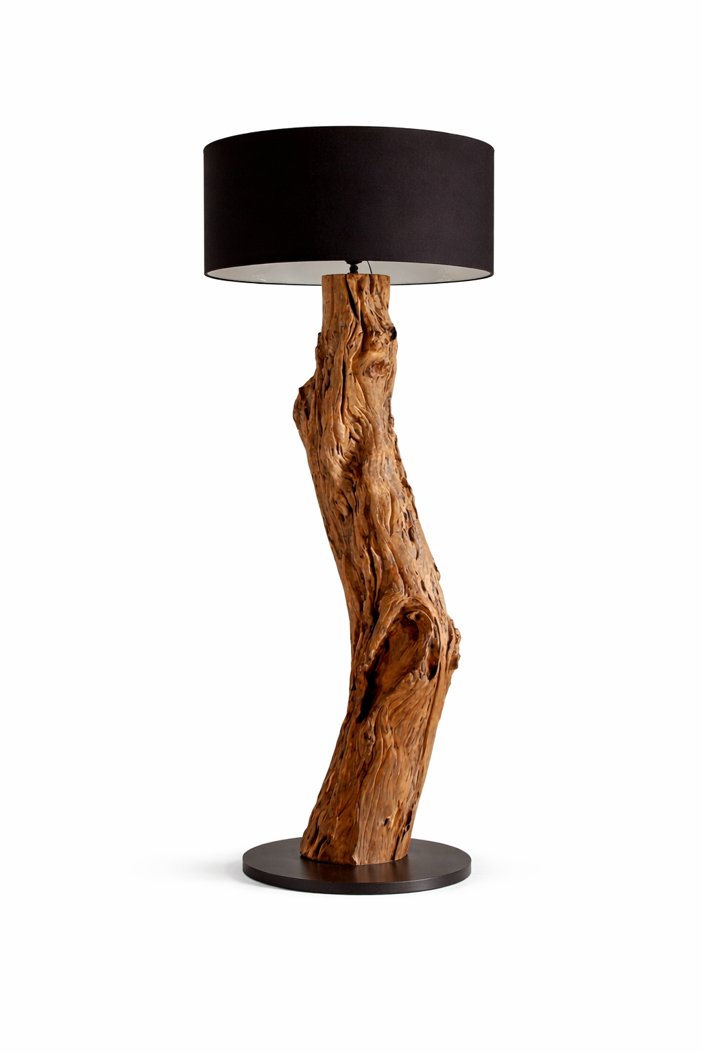 Standlampe Holzstamm KENYON Höhe 160 cm