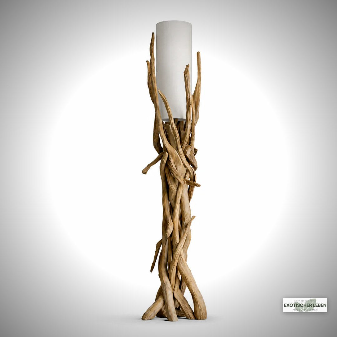 Treibholz Stehlampe VILLA Lampenschirm Natur 180 cm