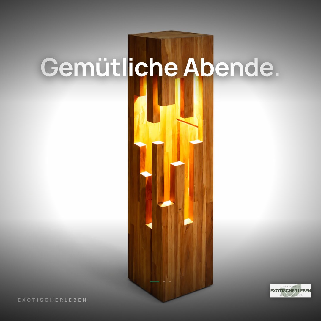 STALAKTIT Holz Säule LED Beleuchtung