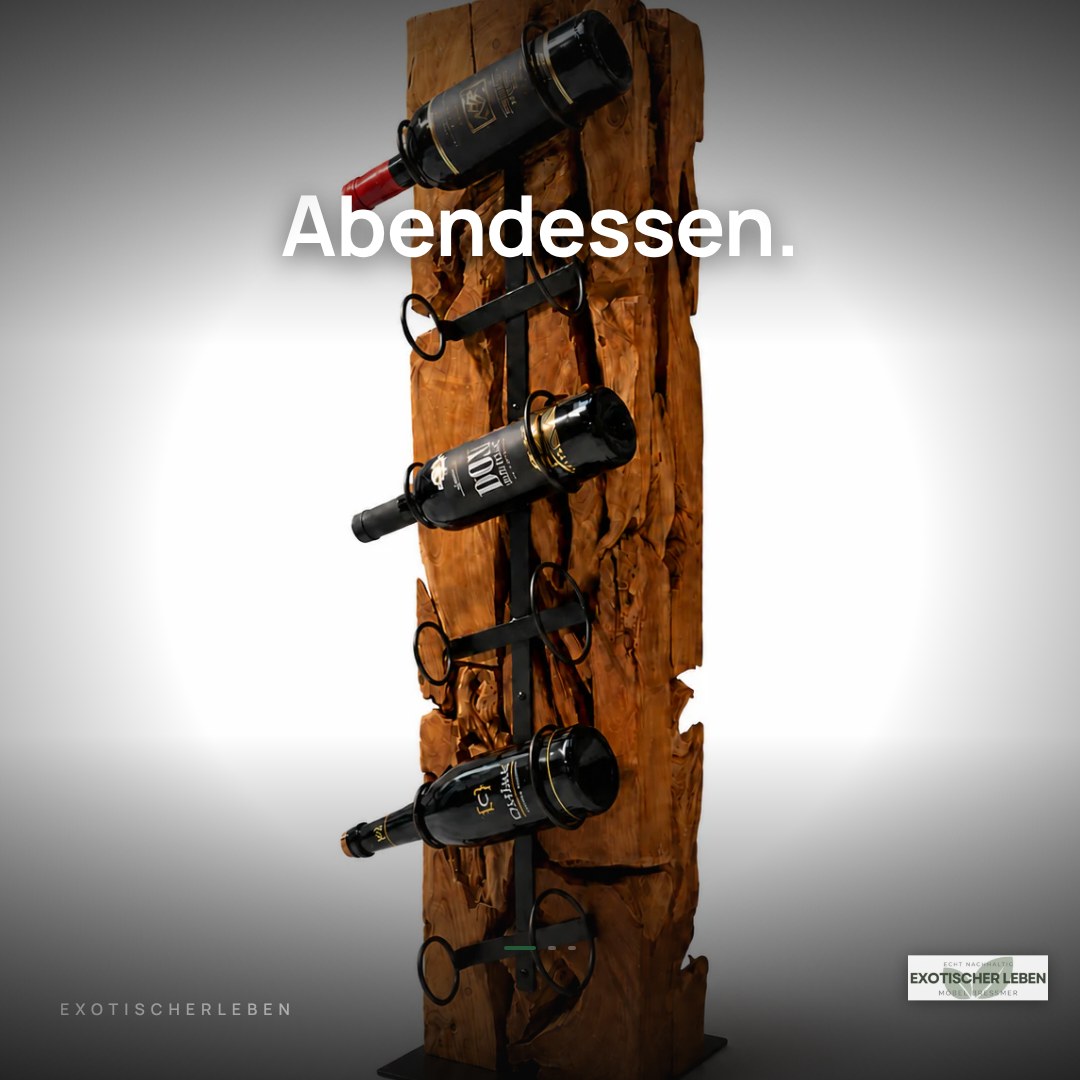 Weinregal XILON Weinständer Holz massiv 100 cm