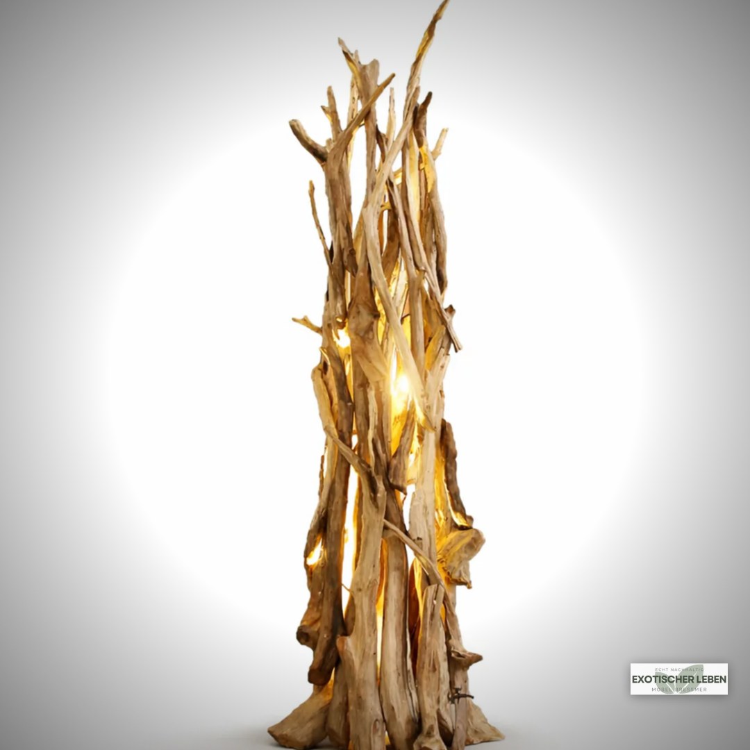 Design Teak Wurzelholz Stehlampe ACE