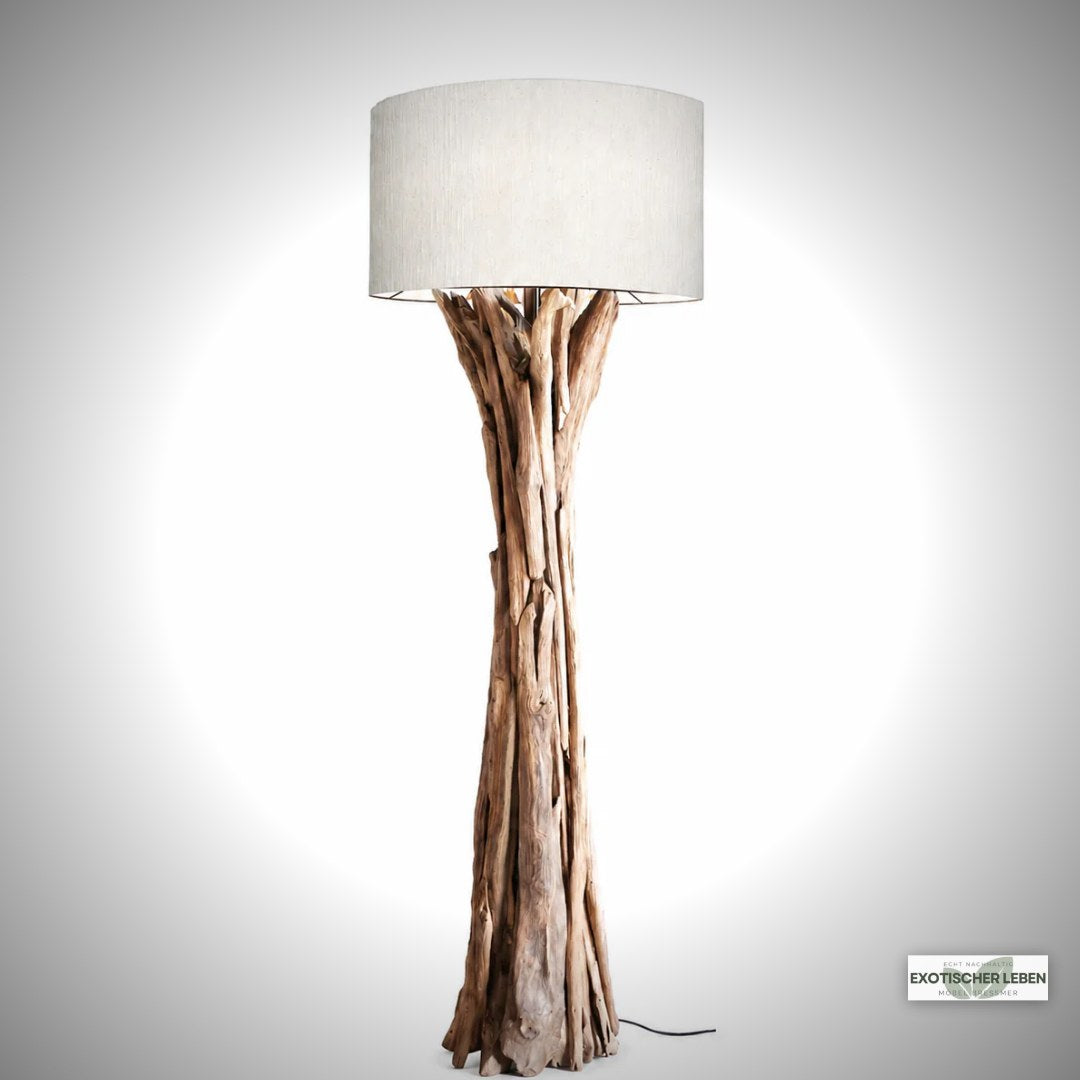 Treibholz Stehlampe Quinton Lampenschirm Natur / 195 cm