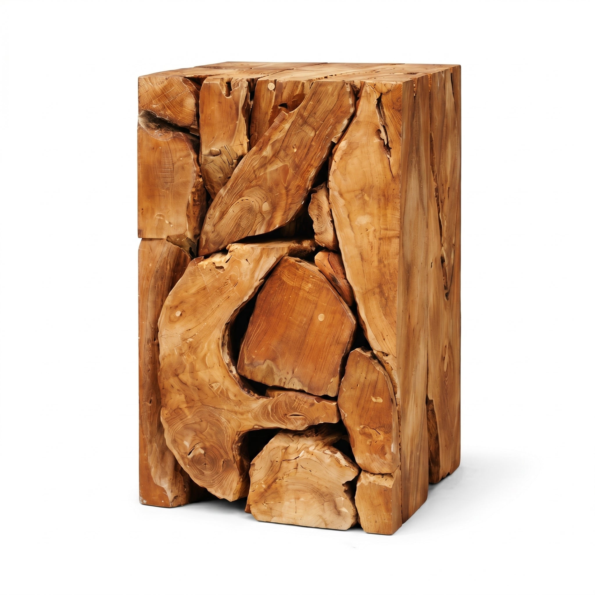 Teakový dřevěný sloup XILON čtvercový / 45 cm a 60 cm