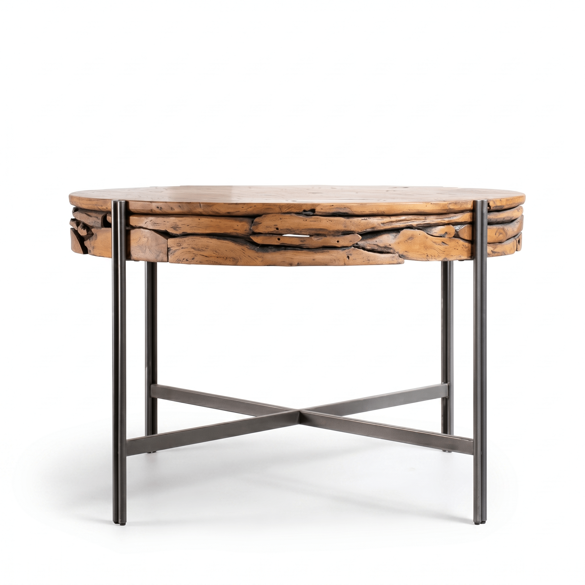 Teakholz Esstisch ROKKA Ø 120 cm