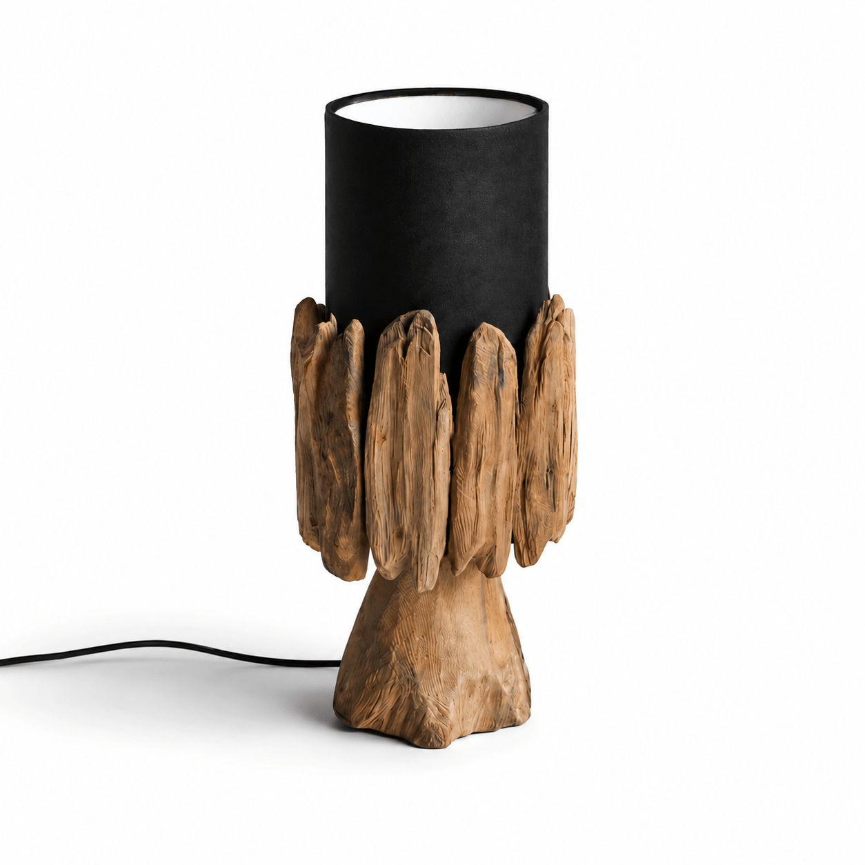 Stolní kořenová lampa Belmiro výška 55 cm | Příroda stínidla