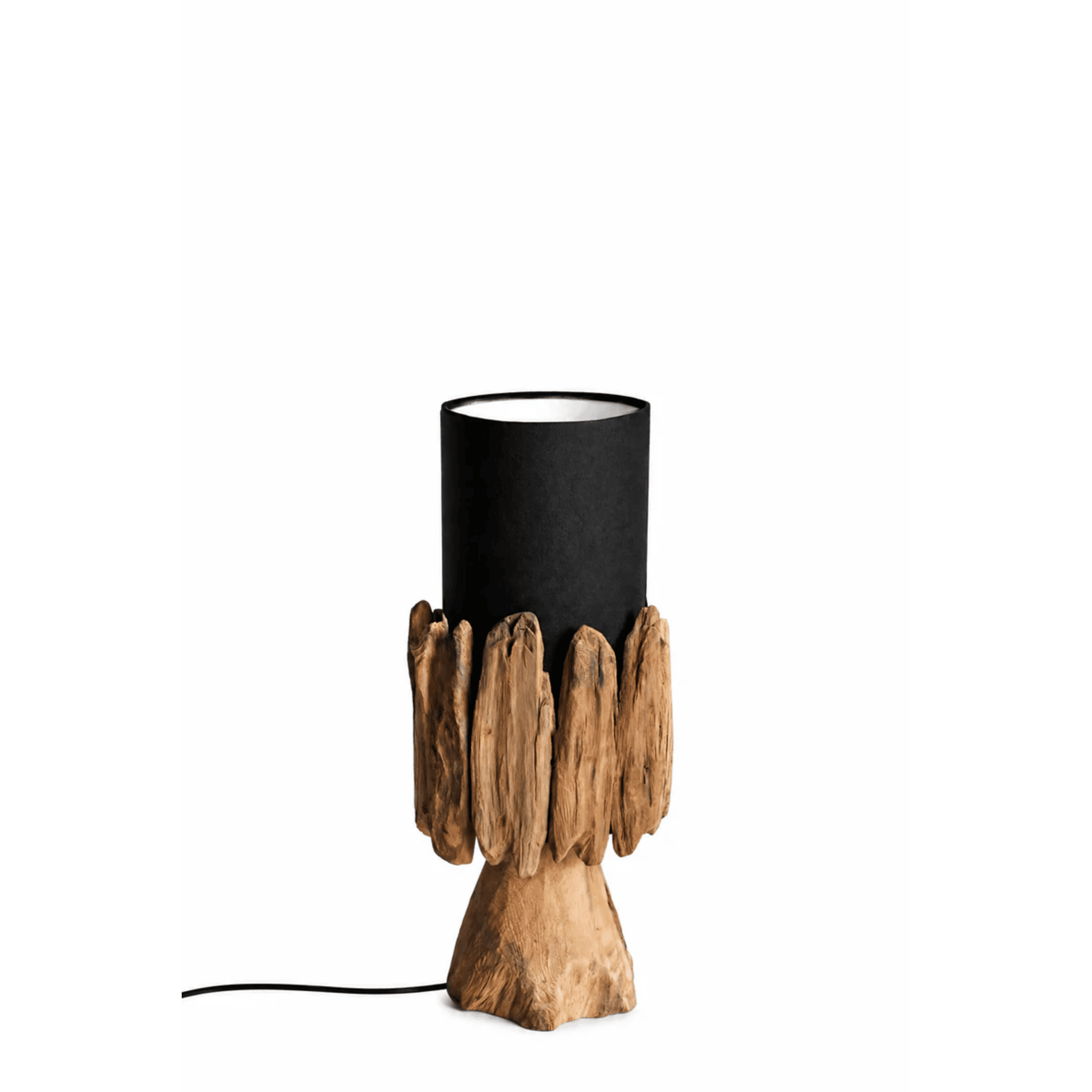 Stolní kořenová lampa Belmiro výška 55 cm | Černé stínidlo