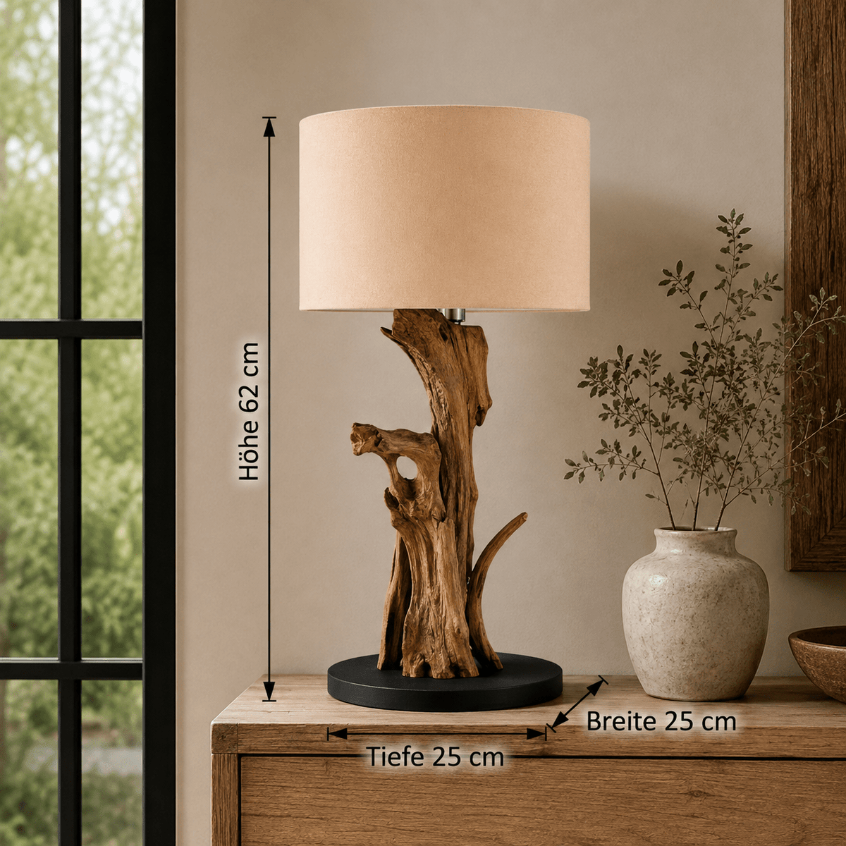 Wurzel Tischlampe IKAL XS | Höhe 62 cm inkl. Lampenschirm