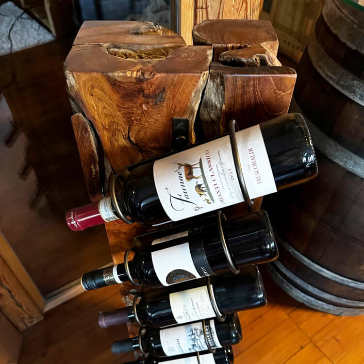 Teak Holz Weinständer 6 Flaschen Wein von Exotischerleben