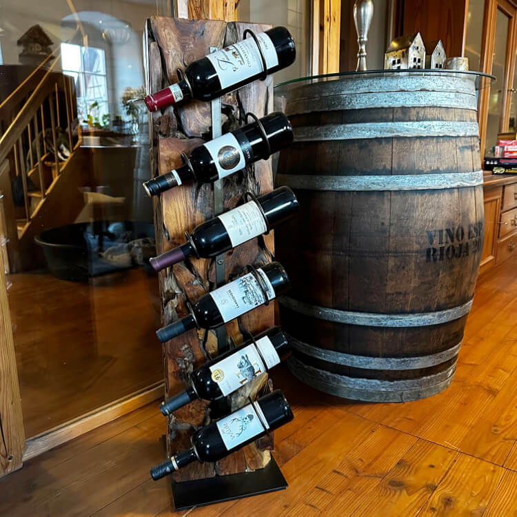 Holz Weinständer für 6 Weinflaschen von Exotischerleben