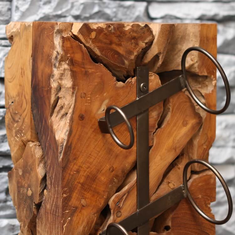 Holz Weinständer aus Teak von Exotischerleben