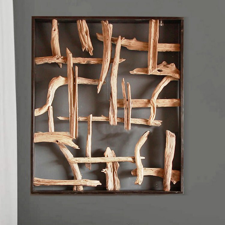 Design Holz Wand Deko Teak
