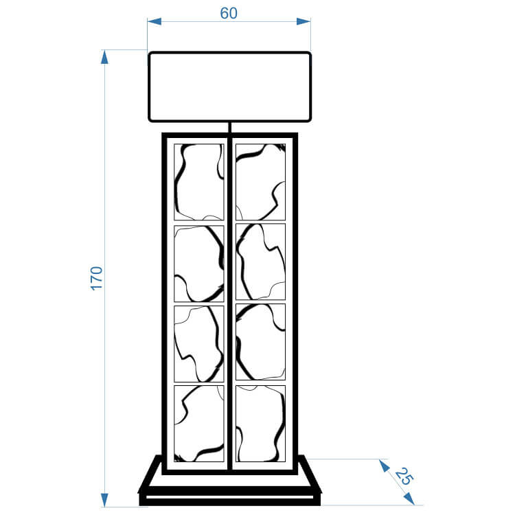 Zeichnung Stehlampe Rubix