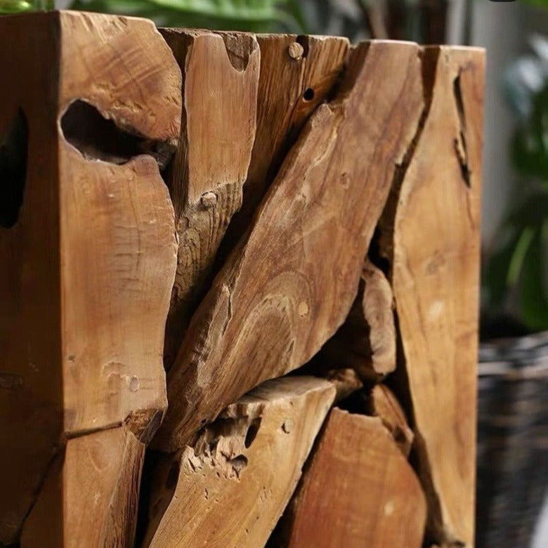 Säule Holz quadratisch von Exotischerleben