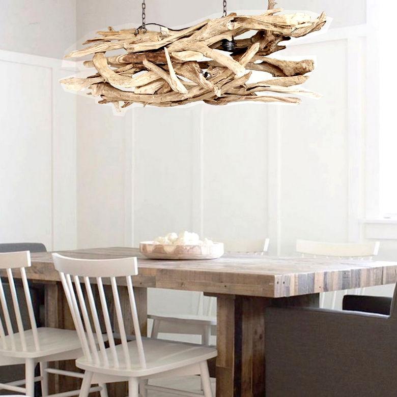 Teakholz Lampe für die Decke aus Holz von Exotischerleben
