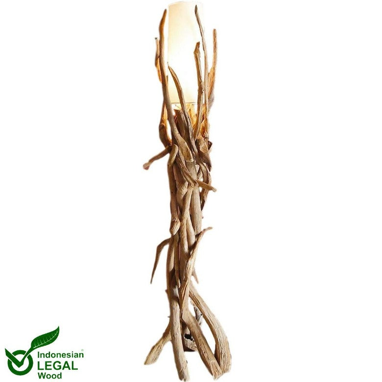 Treibholz Standlampe Lampe