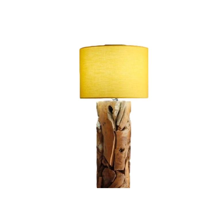 Treibholz Stehlampe XILON yellow | Höhen: 115 cm, 145 cm und 200 cm