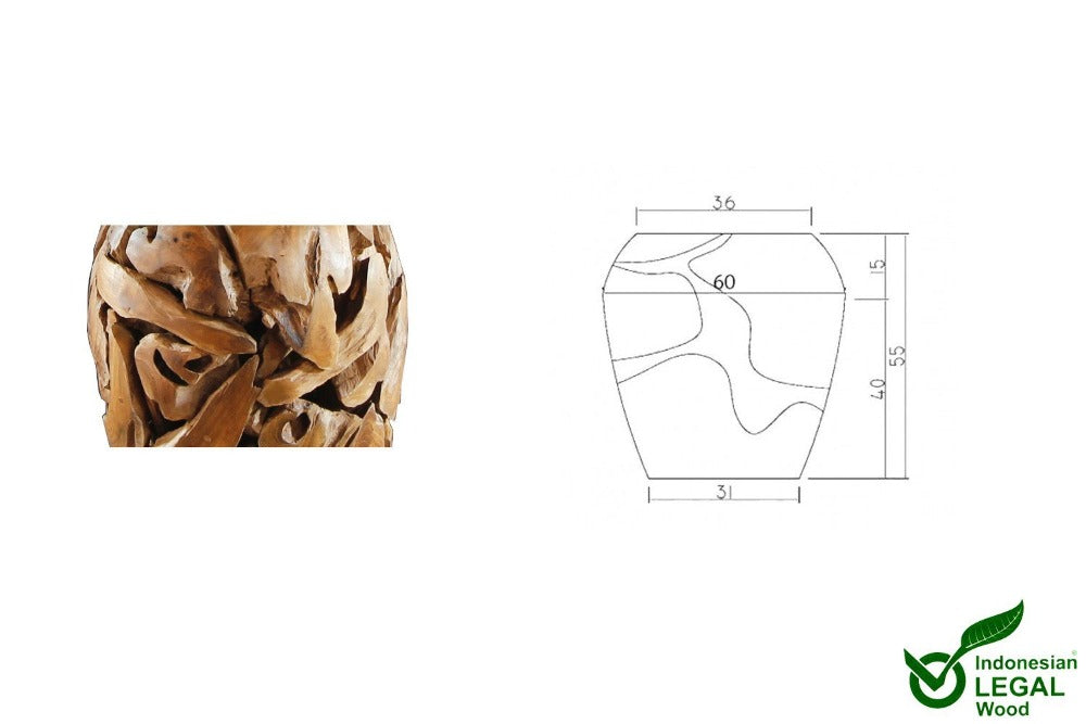 Wurzelholz Beistelltisch Xilon von Exotischerleben