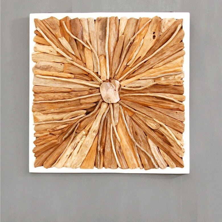 Drewniana fototapeta SENTRA 90cm x 90cm - egzotyczne życie