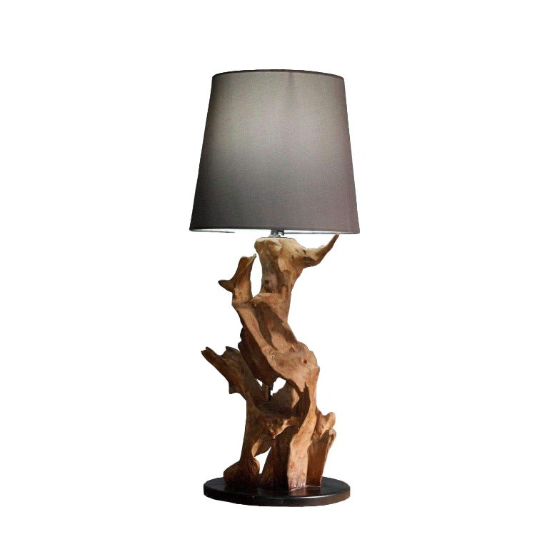 Teak Wurzel Tischlampe