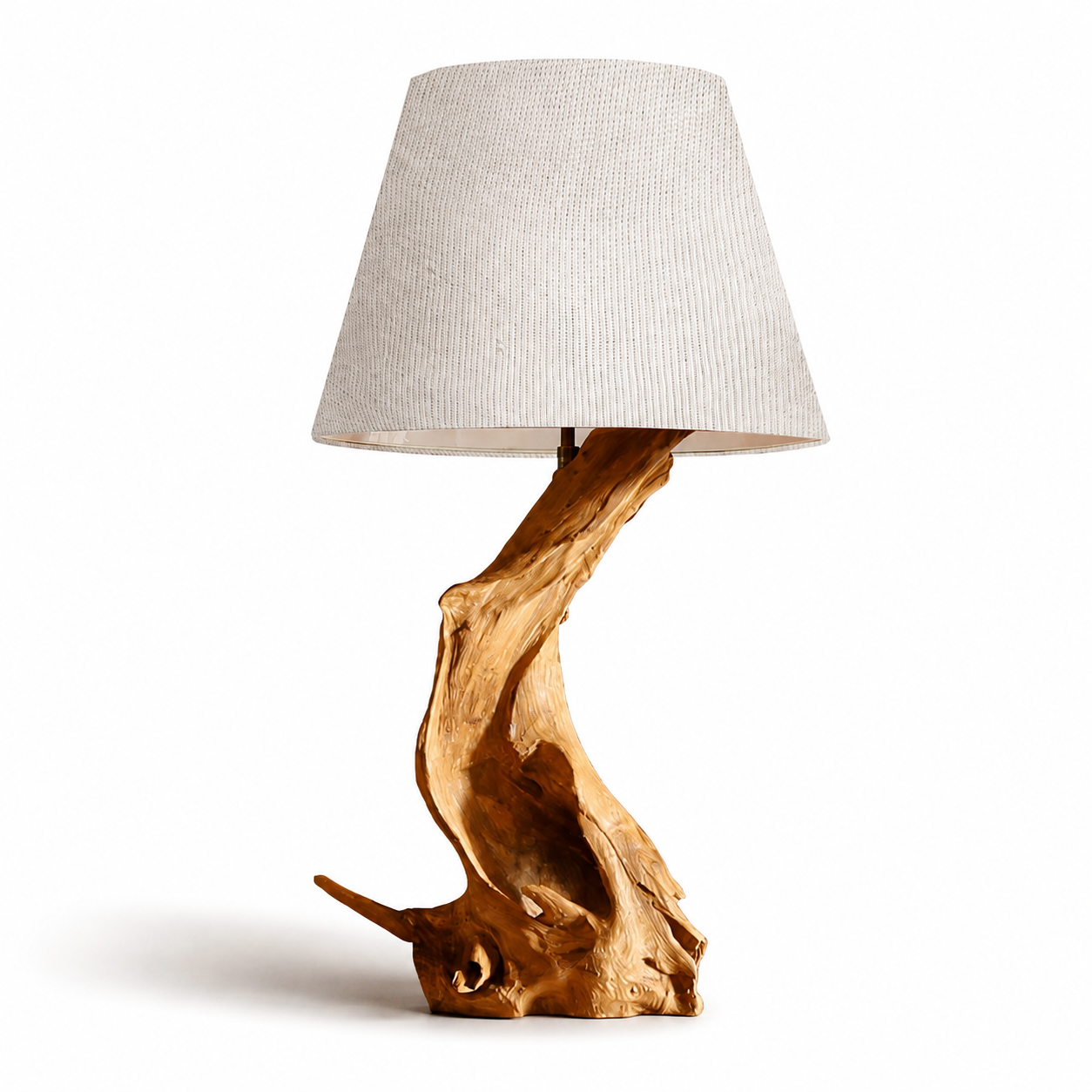 Candeeiro de raiz em madeira flutuante design ZOILA altura 65 cm