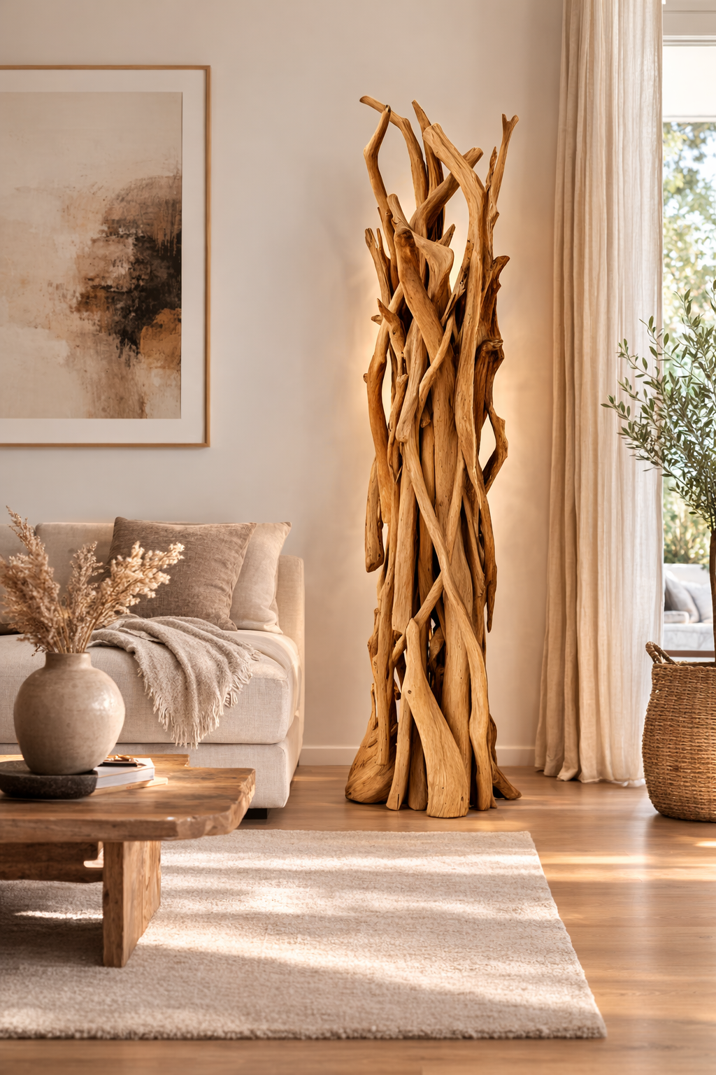 Design Teak Wurzelholz Stehlampe ACE