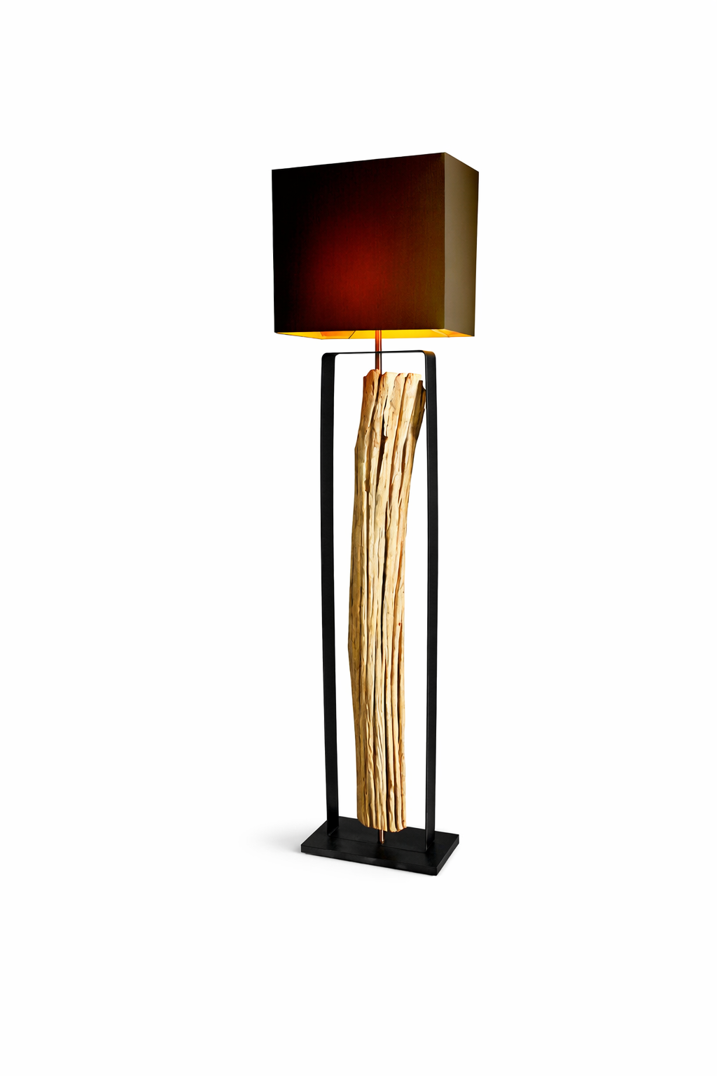 Design Stehlampe WANA 165cm Holzstamm