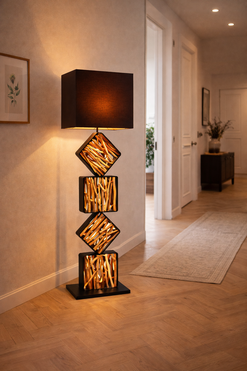 Design Stehlampe SAWA 155cm Treibholzlampe