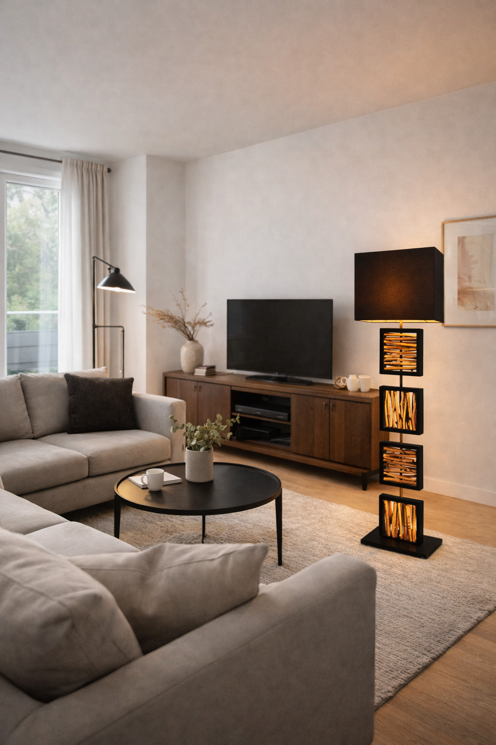 Design Stehlampe REMA 163cm Treibholzlampe