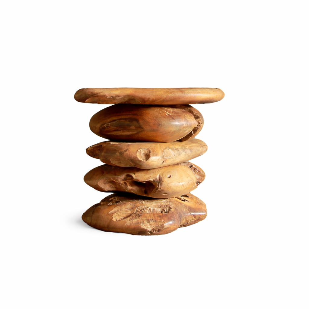 Holz Säule Podest CAMBRIA Teakholz 50 cm