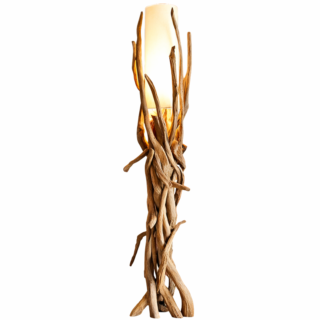 Treibholz Stehlampe VILLA Lampenschirm Natur