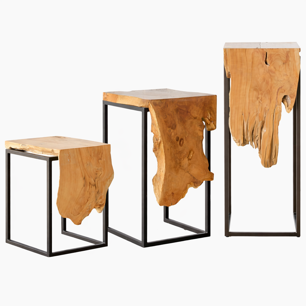 KOBE Design Teakholz Beistelltisch