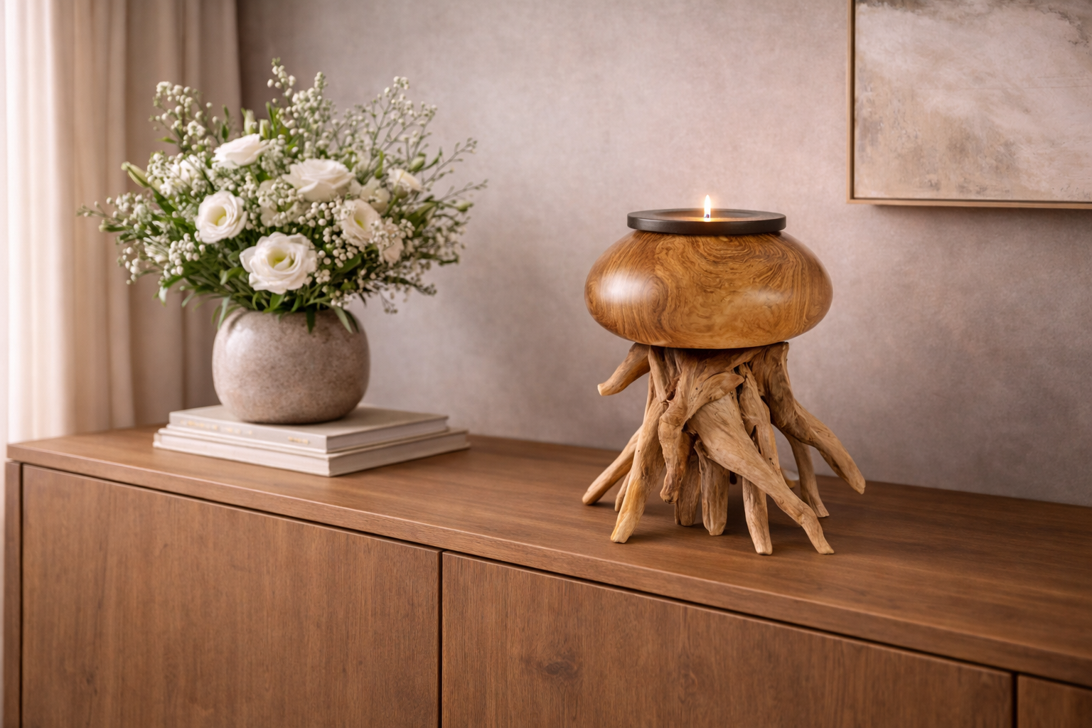 Treibholz Kerzenständer TICO