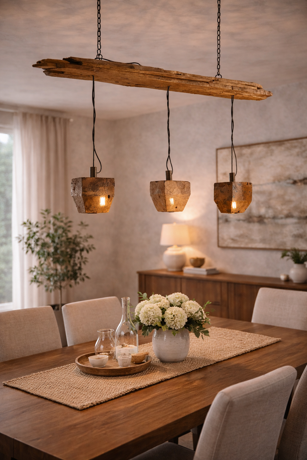 Treibholz Pendelleuchte LUMEN 120cm