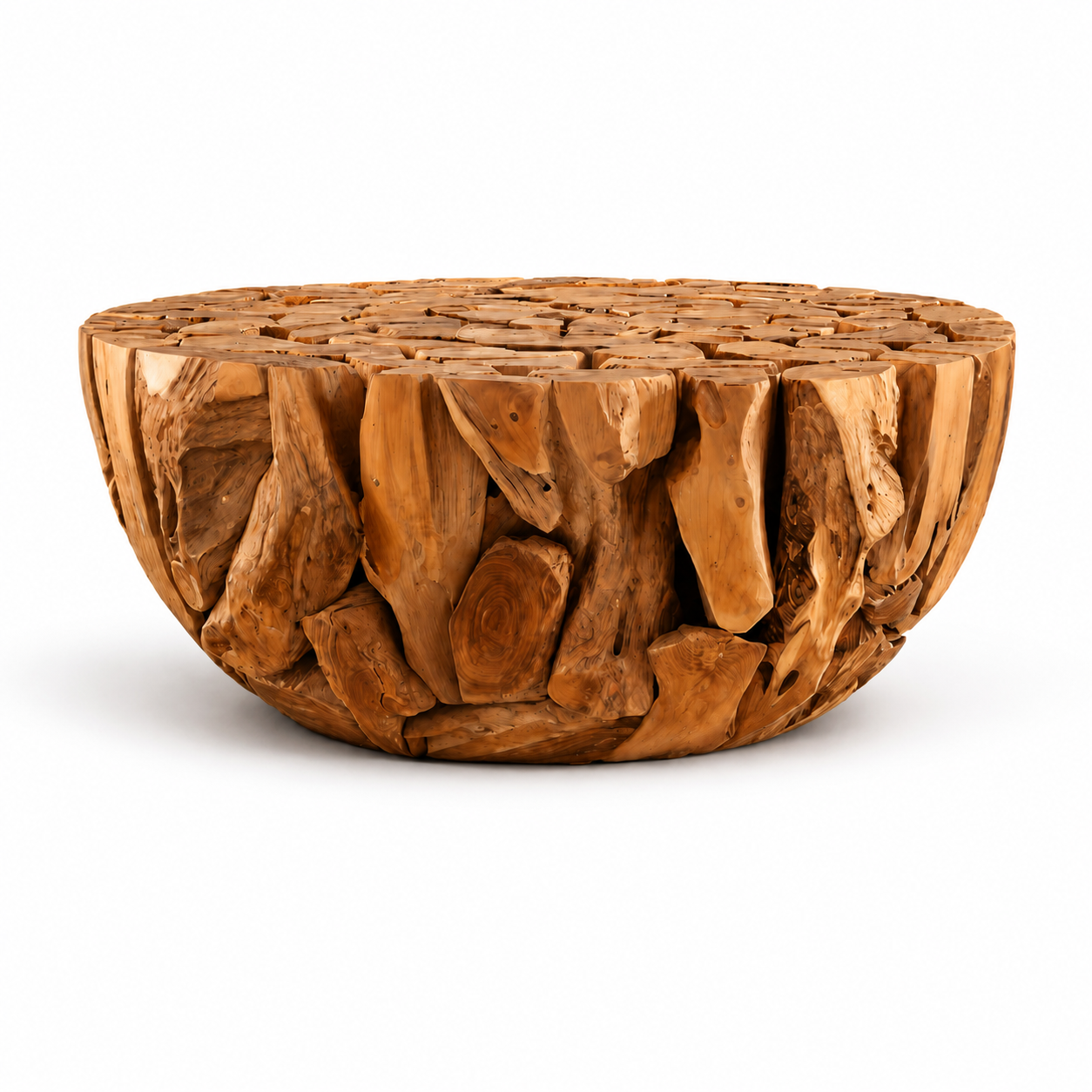 RANTING CURVE Couchtisch aus Wurzelholz Ø 80 cm