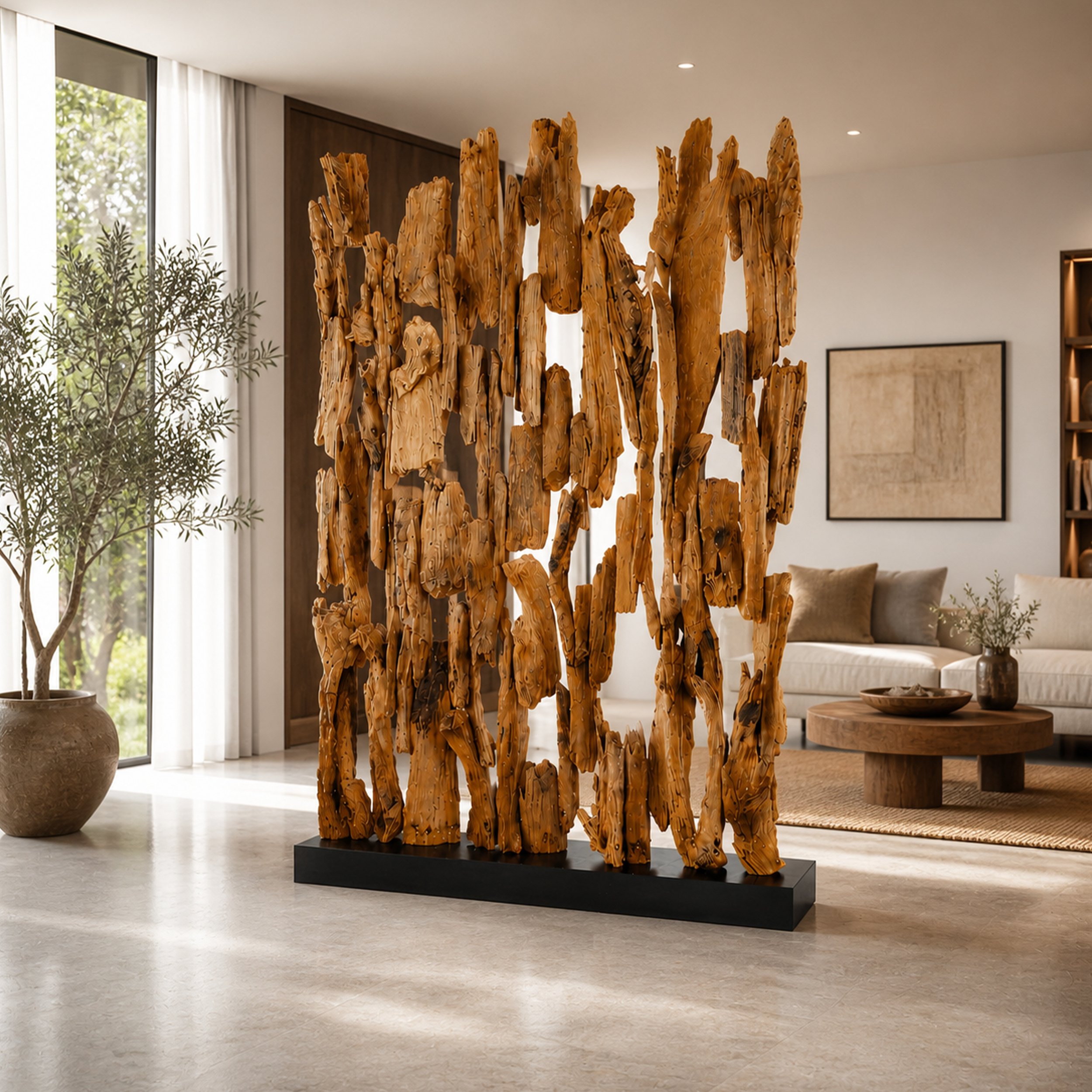 BELMIRO Design Holz Raumteiler Breite +-130 cm